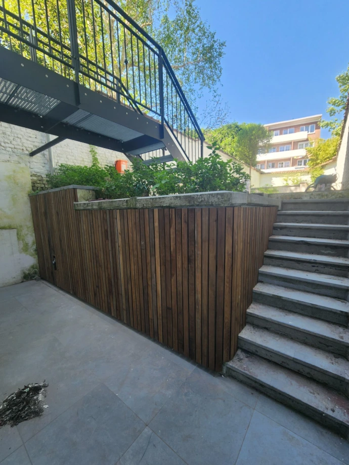Bardage extérieur bois massif frêne